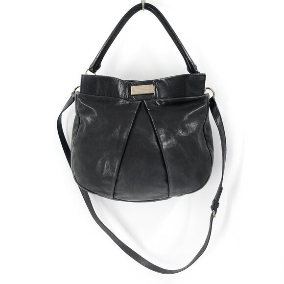 MARC BY MARC JACOBS Leather Crossbody Bag Nearly Black - Picture 1 of 9
